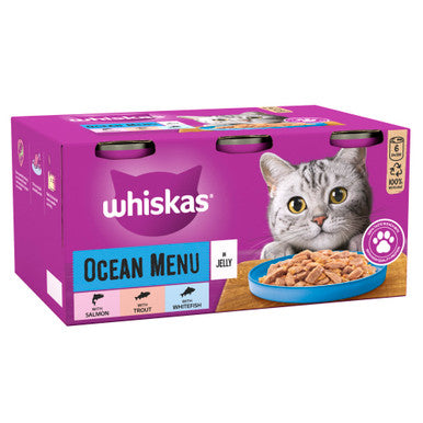 Whiskas 1+ Cat Tins Ocean Menu In Jelly