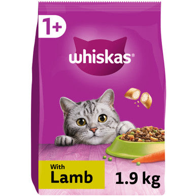 Whiskas 1+ Cat Complete Dry With Lamb 1.9kg