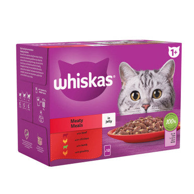 Whiskas 1+ Cat Pouches Meaty Meals In Jelly