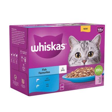 Whiskas 11+ Cat Pouches Fish Favourites In Jelly