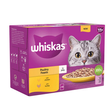 Whiskas 11+ Cat Pouches Poultry Feasts In Jelly