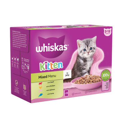 Whiskas 2-12Mths Mixed Menu In Jelly