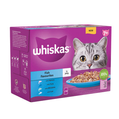 Whiskas 7+ Cat Pouches Fish Favourites In Jelly