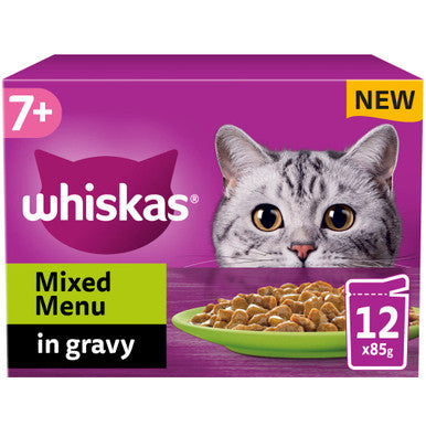 Whiskas 7+ Cat Pouches Mixed Menu In Gravy