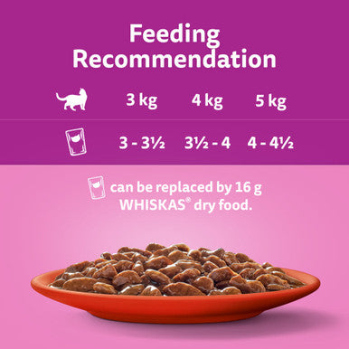 Whiskas 1+ Cat Pouches Meaty Meals In Gravy