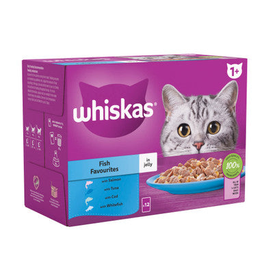 Whiskas 1+ Cat Pouches Fish Favourites In Jelly