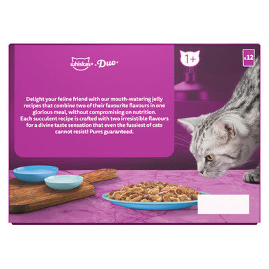 Whiskas 1+ Cat Pouches Duo Ocean Delights In Jelly