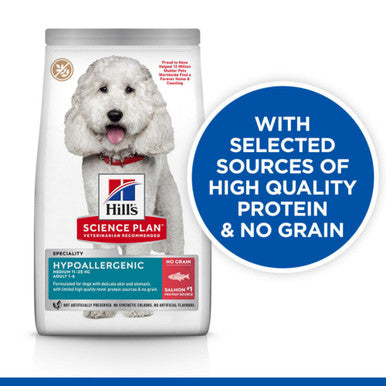 Hill's Science Plan Hypoallergenic Medium Adult Dry Dog Food - Salmon