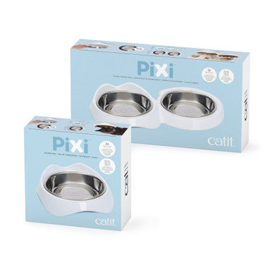 Catit Pixi Double Cat Food Bowl