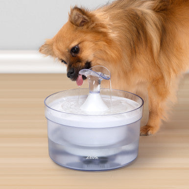 Zeus Fresh and Clear Waterfall Spout Dog Drinking 360 Fountain