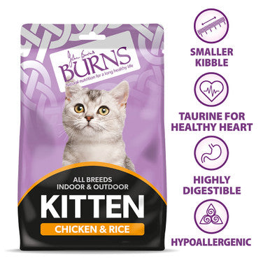 Burns Kitten Dry Cat Food - Chicken & Rice