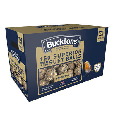 Bucktons High Energy Vat Free Superior 160 Wild Bird Suet Balls