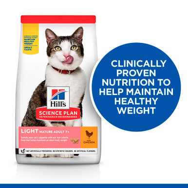 Hill's Science Plan Light Mature Adult Dry Cat Food - Chicken