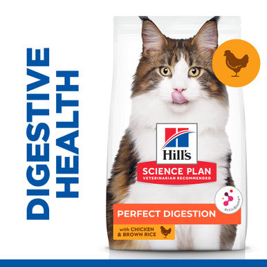 Hill's Science Plan Perfect Digestion Adult 1+ Dry Cat Food - Chicken & Brown Rice