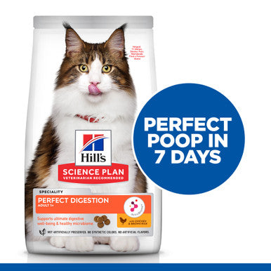 Hill's Science Plan Perfect Digestion Adult 1+ Dry Cat Food - Chicken & Brown Rice