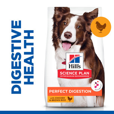 Hill's Science Plan Perfect Digestion Medium Adult 1+ Dry Dog Food - Chicken & Brown Rice