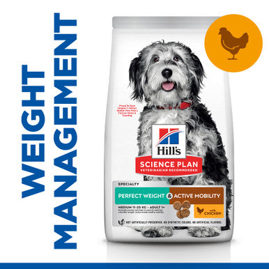 Hill's Science Plan Perfect Weight & Active Mobility Medium Adult Dry Dog Food - Chicken