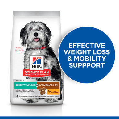 Hill's Science Plan Perfect Weight & Active Mobility Medium Adult Dry Dog Food - Chicken