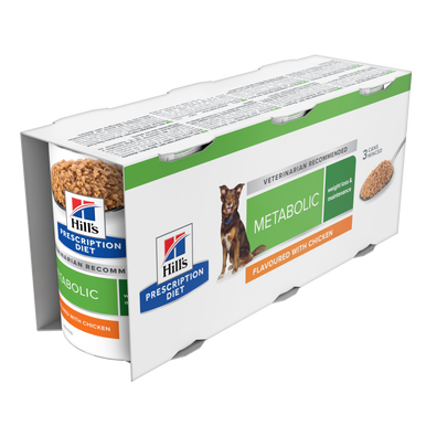 Hill's Prescription Diet Metabolic Weight Management Wet Dog Food - Chicken 12 x 370g