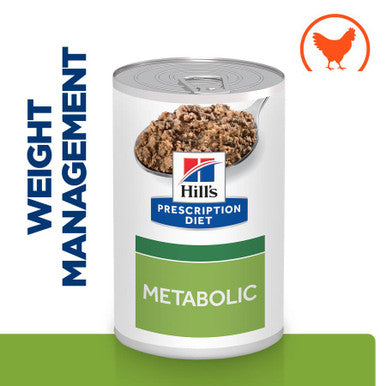 Hill's Prescription Diet Metabolic Weight Management Wet Dog Food - Chicken 3 x 360g