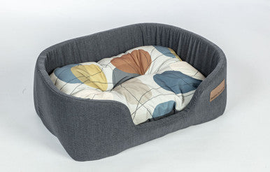 Danish Design Colour Block Steel Lux Slumber Grey Adult Dog Bed