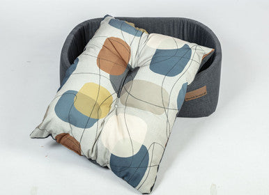 Danish Design Colour Block Steel Lux Slumber Grey Adult Dog Bed