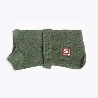 Danish Design Towelling Green Adult Dog Robe