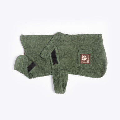 Danish Design Towelling Green Adult Dog Robe