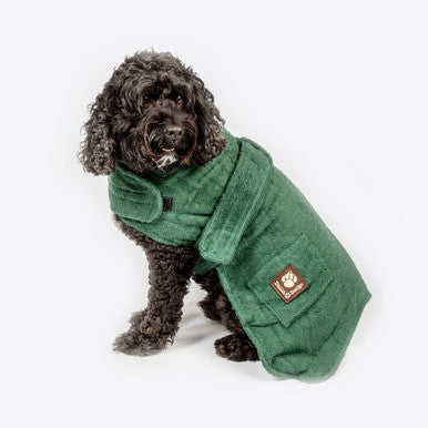 Danish Design Towelling Green Adult Dog Robe