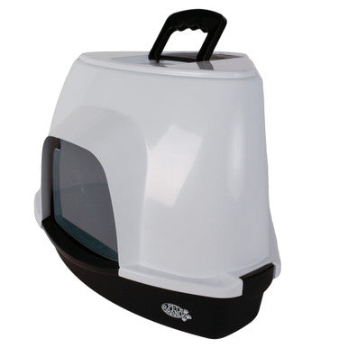 Petsentials Corner Cat Litter Tray with Hood