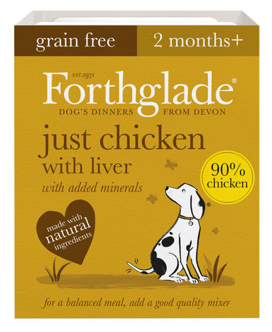 Forthglade Just Complementary 2 Months+ Grain-free Wet Dog Food - Chicken with Liver