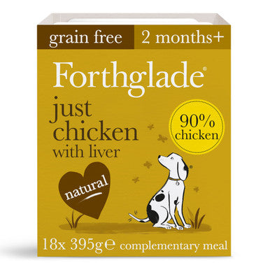 Forthglade Just Complementary 2 Months+ Grain-free Wet Dog Food - Chicken with Liver