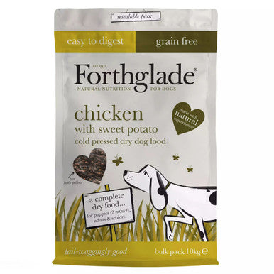 Forthglade Complete Natural Cold Pressed Dry Dog Food -  Chicken with Sweet Potato 10kg