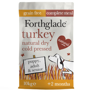 Forthglade Complete Natural Cold Pressed Dry Dog Food - Turkey with Sweet Potato 10kg