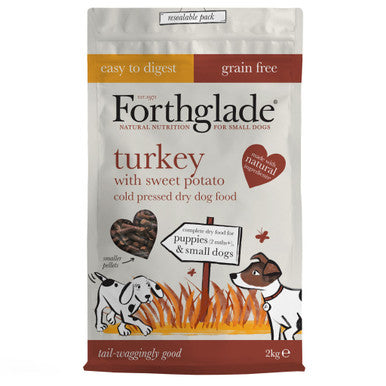 Forthglade Complete Natural Cold Pressed Small Dry Dog Food - Turkey with Sweet Potato