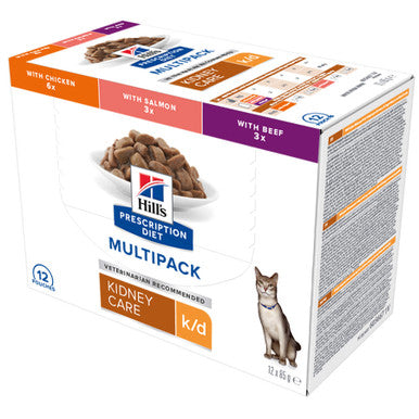 Hill's Prescription Diet k/d Kidney Care Wet Cat Food - Chicken, Beef, Salmon