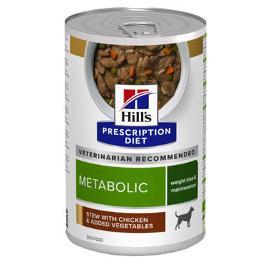 Hill's Prescription Diet Metabolic Weight Management Stew Wet Dog Food - Chicken and Added Vegetables