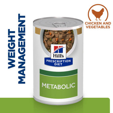 Hill's Prescription Diet Metabolic Weight Management Stew Wet Dog Food - Chicken and Added Vegetables