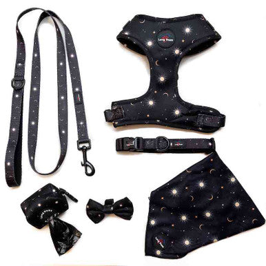 Long Paws Funk The Dog Night Sky Dog Bandana - Black