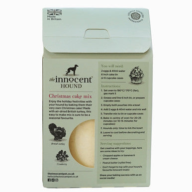 The Innocent Hound Adult & Puppy Air Dried Dog Treat - Christmas Cake Mix with British Turkey