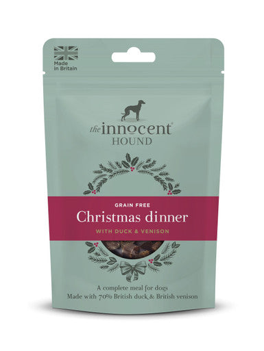 The Innocent Hound Adult & Puppy Air Dried Dog Treat - Christmas Dinner Feast with British Venison