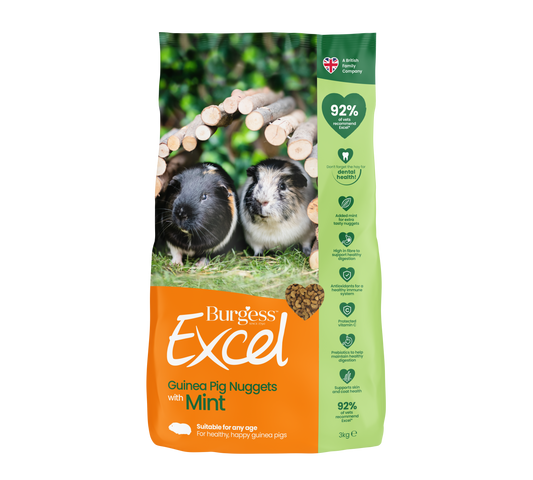 Burgess Excel Adult Guinea Pig Nuggets - Mint 3kg