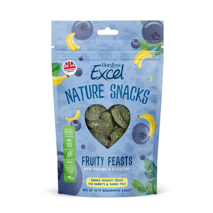 Burgess Excel Nature Snacks Fruity Feasts Banana & Blueberry