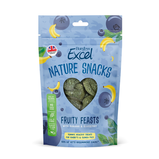 Burgess Excel Nature Snacks Fruity Feasts Banana & Blueberry