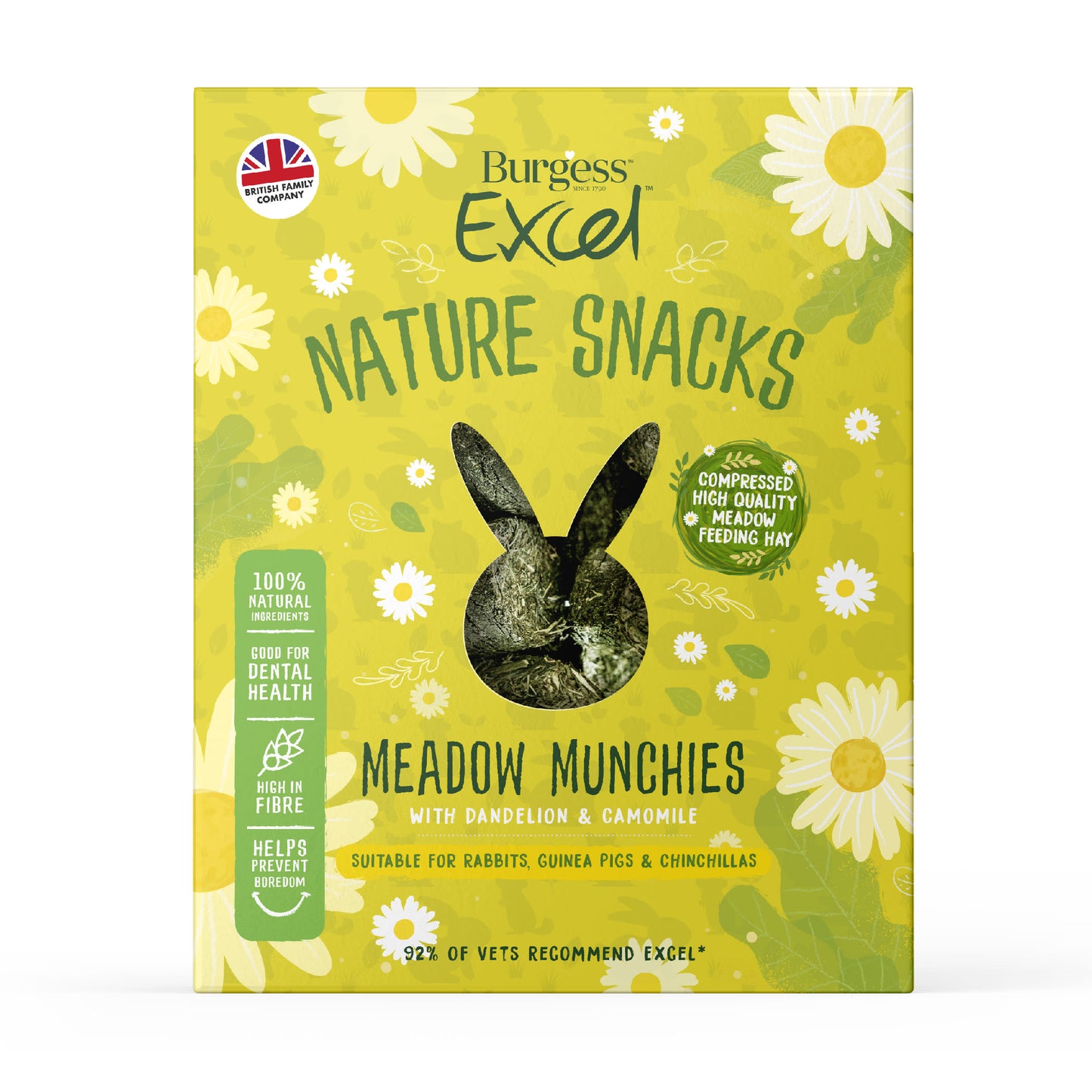 Burgess Excel Nature Snacks Meadow Munchies Hay - Dandelion & Camomile