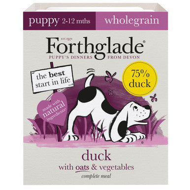 Forthglade Complete Meal Wholegrain Puppy Wet Dog Food - Duck with Oats & Vegetables