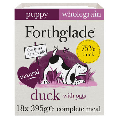 Forthglade Complete Meal Wholegrain Puppy Wet Dog Food - Duck with Oats & Vegetables