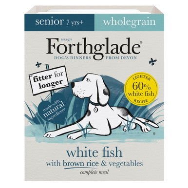 Forthglade Complete Meal Wholegrain Senior Wet Dog Food - White Fish with Brown rice & Vegetables