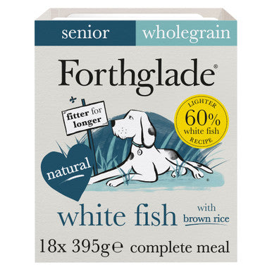 Forthglade Complete Meal Wholegrain Senior Wet Dog Food - White Fish with Brown rice & Vegetables