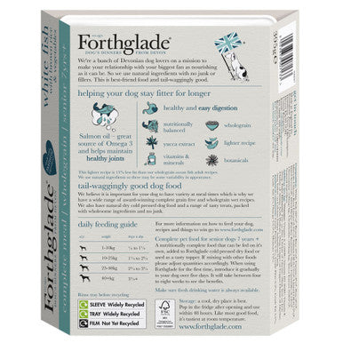 Forthglade Complete Meal Wholegrain Senior Wet Dog Food - White Fish with Brown rice & Vegetables